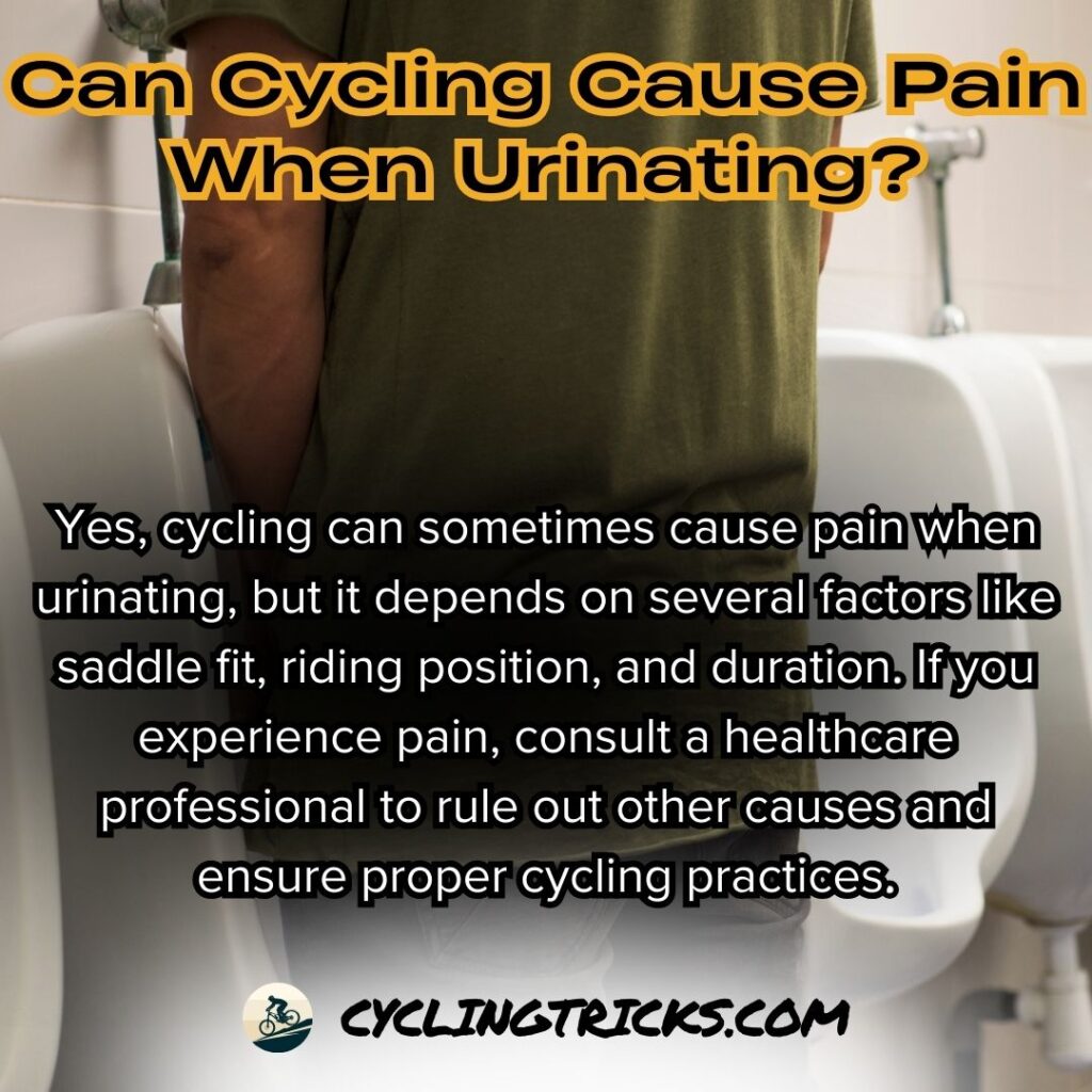 Can Cycling Cause Pain When Urinating