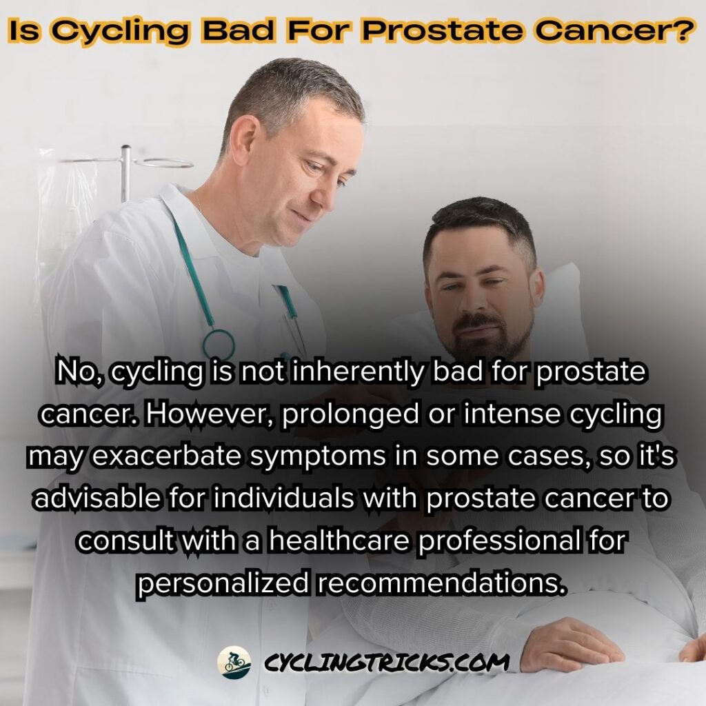 Is Cycling Bad For Prostate Cancer - Answer in Image